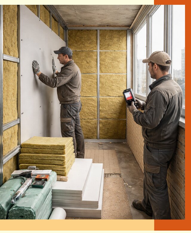 Утепление балкона в Светлограде от 4571 руб. под ключ | ТепломастерСвт