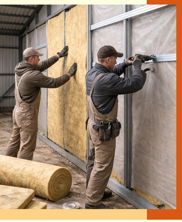 Утепление металлического ангара в Светлограде от 4825 руб/м2 — услуги под ключ | ТепломастерСвт