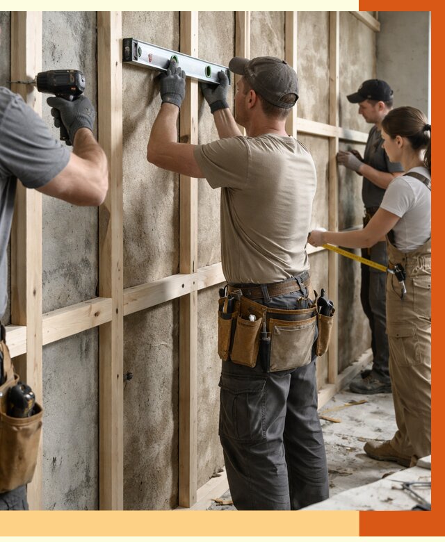 Монтаж обрешетки под утепление в Светлограде от 1168 руб/м² | Заказать у ТепломастерСвт